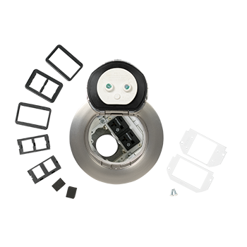 4ATCP2CRSN | 4AT Prewired Dual Service Controlled Receptacle Evolution™ Poke-Thru Device Series