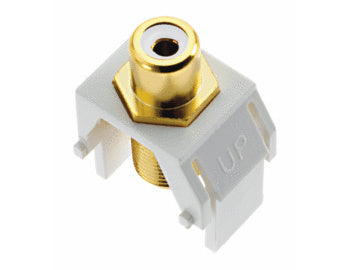 WP3461WH | RCA to F-Connector Keystone Insert Series