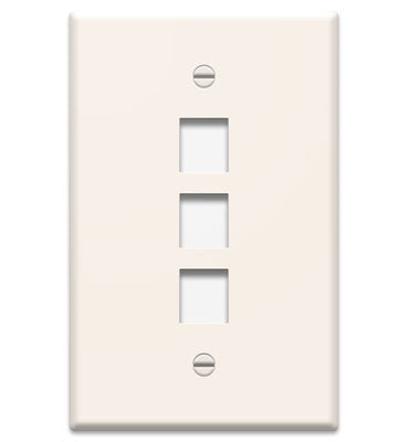WP3403LA | 1-Gang 3-Port Wall Plate Series