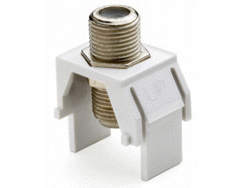 WP3479WH10 | Non-Recessed Nickel F-Connector Keystone Insert Series