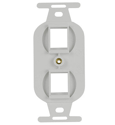 WP1062WH | 2-Port Keystone Duplex Type-106 Wall Strap in White Series