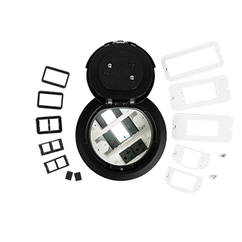 6ATC2PAVBK | 6AT Prewired AV Evolution Poke Thru Device Series