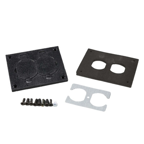828PR-BLK | Omnibox Rectangular Plastic Duplex Cover Plate Series