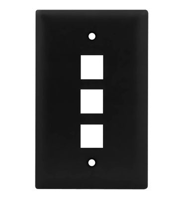 WP3403WH | 1-Gang 3-Port Wall Plate Series