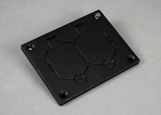 828R-TCAL-BK | Omnibox Rectangular Duplex Cover Plate Series