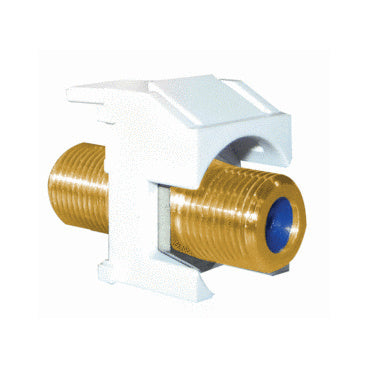 WP3482WH | Recessed Self-Terminating F-Connector Keystone Insert in White Series