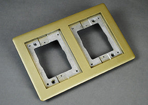 827TCAL-BS | Omnibox Two Gang Rectangular CarpetTile Flange Series
