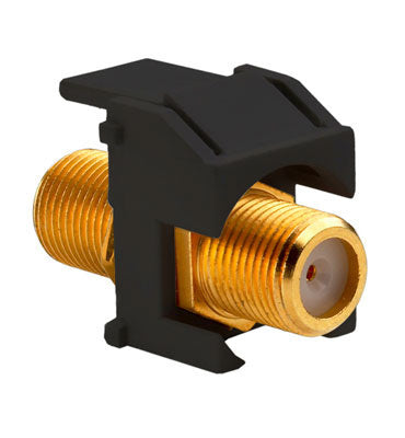 WP3480BK | Recessed Gold F-Connector Keystone Insert Series