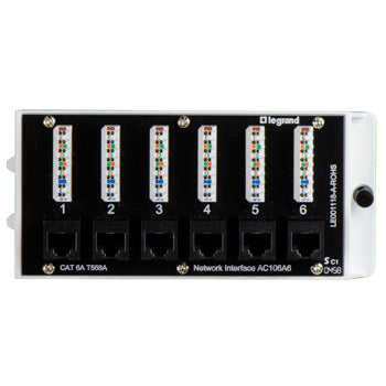 AC106A6 | 6 Port Cat6A Network Interface Module Series
