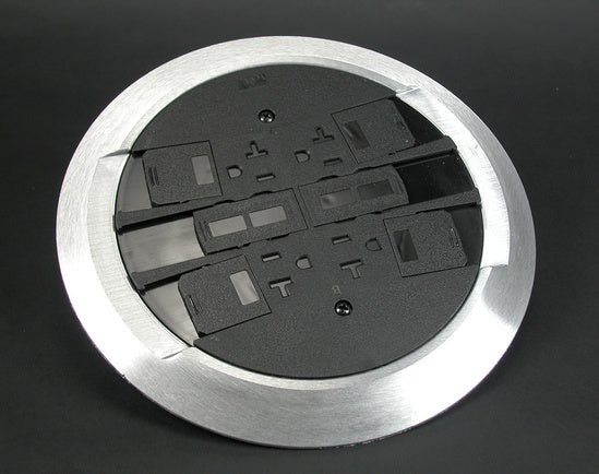 RC4CTCBK | RC4 Multi-Service Poke-Thru Finish Flange and Slide Holder Assembly Series