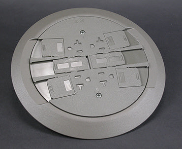 RC4CTCGY | RC4 Multi-Service Poke-Thru Finish Flange and Slide Holder Assembly Series