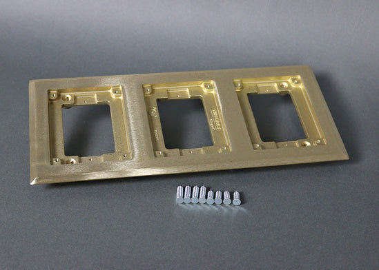 837C | 3 Gang Brass Carpet Flange Series