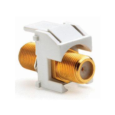 WP3480WH | Recessed Gold F-Connector Keystone Insert Series