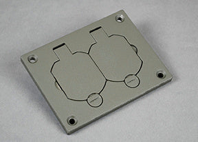 828R-TCAL-GY | Omnibox Rectangular Duplex Cover Plate Series