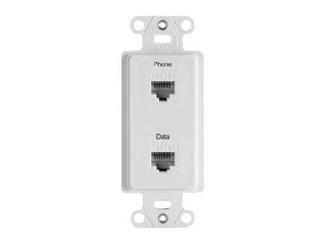 WP3220WH | Phone/Data Pre-Configured 2-Port Strap in White Series