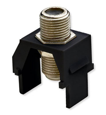 WP3479BK | Non-Recessed Nickel F-Connector Keystone Insert Series