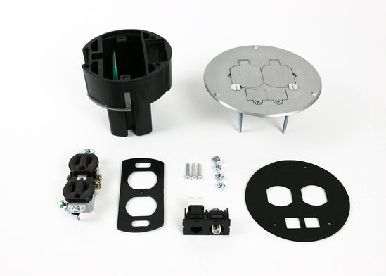 863DPCOMAL | 863DPCOMAL Series Dual Service Floor Box Kit Series