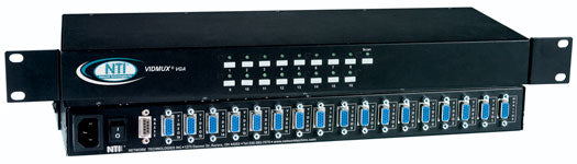 VGA Video Switch with RS232 & Rackmount Case: 16 Computers Between 1 Monitor