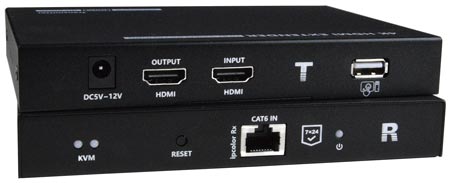 4K 18Gbps HDMI USB KVM Extender via One CAT6/6a/7 Cable