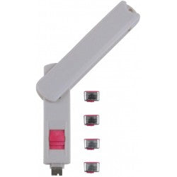USB Type C Port Blocker â 4 Locks and 1 Key, Red