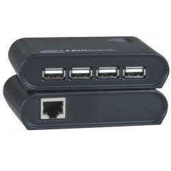 Low-Cost 4-Port USB 2.0 Extender via CAT5 up to 165 Feet â No Drivers Required