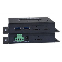 4-Port USB 3.1 Hub, Metal Enclosure â 2 Type C & 2 Type A Ports