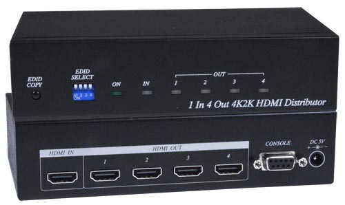 4K 18Gbps HDMI Video Splitter: 4-Port